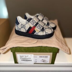 Gucci Blue and Red Sneakers with Luxury Design